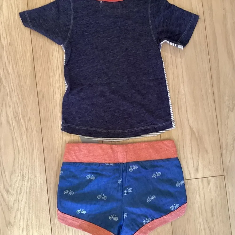 NWY. Miki Miette Brand Baby Boys 6 mos. 2 pc Shorts & Top Set